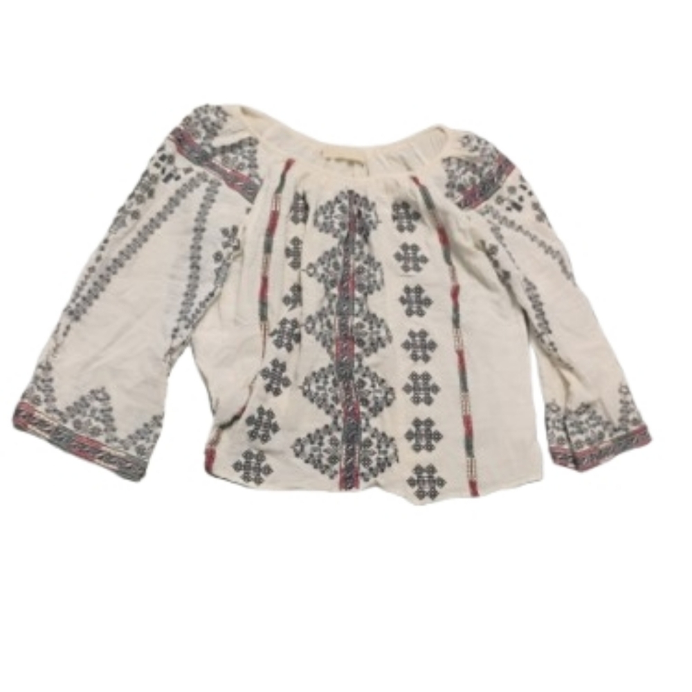 Love Sam Womens Bohemian Print Gauze Lightweight Blouse Top Sz S